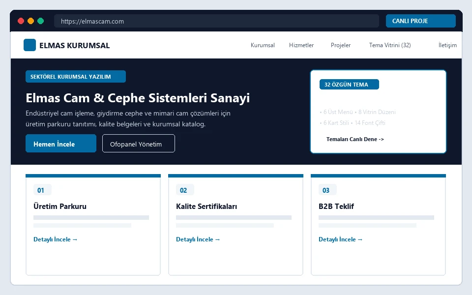 Elmas Cam & Cephe Sistemleri Sanayi