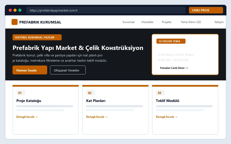 Prefabrik Yapı Market & Çelik Конstrüksiyon